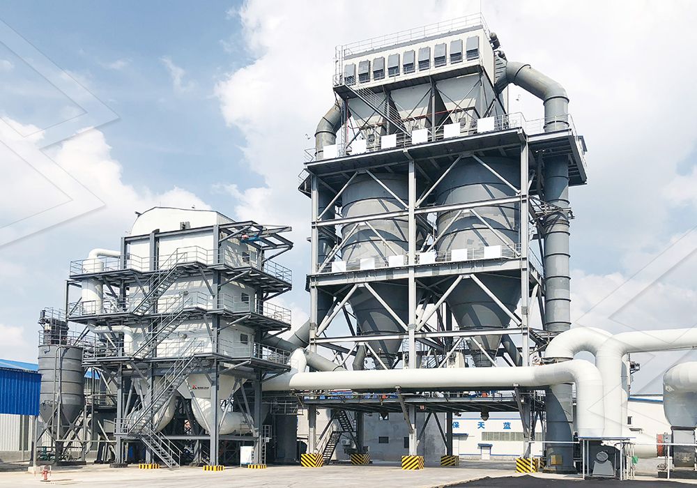 Raymond mill installation for slag processing